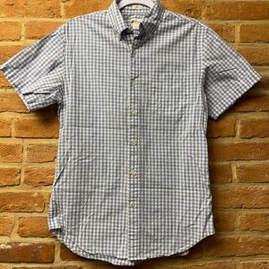 Blue and white gingham button down - JCrew